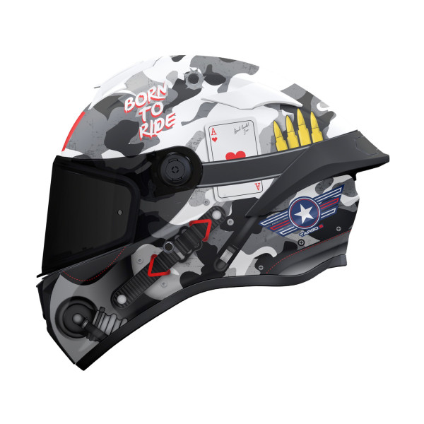 MT Helmets MT Targo S Patton A0 Gloss White Camo
